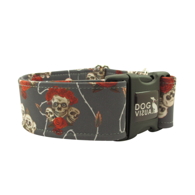 Obojek GREY SKULL