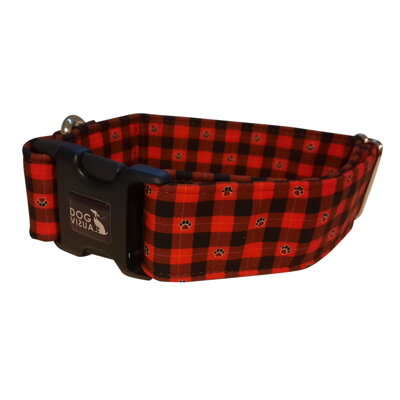 Obojek BUFFALO TLAPKY MINI ČERVENÉ