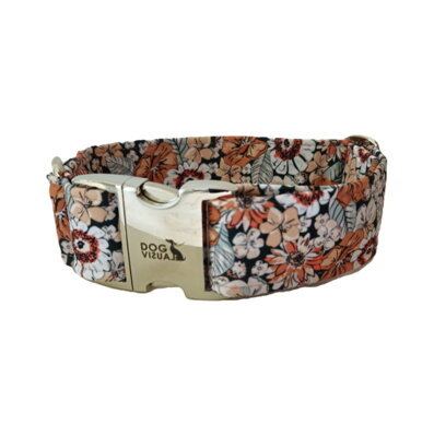Obojek BROWN FLOWERS