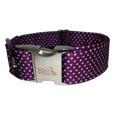 Obojok DARK PURPLE DOTS